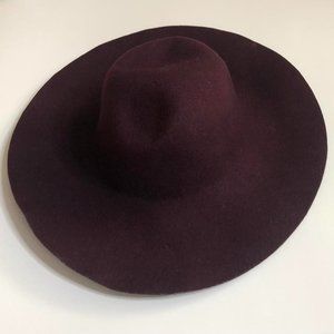 Old school American apparel oxblood floppy wool sun hat